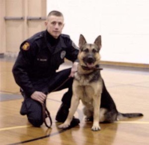 Brian Moore and K-9 Jack from Seymour Indiana Police Dept.