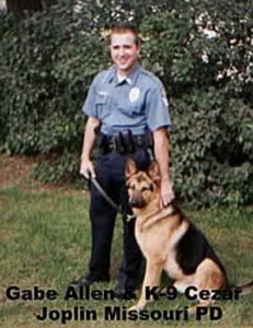 Missouri K-9 Unit Gabe Allen and K-9 Cezar