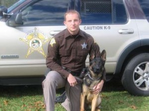 Officer Brian Gill with K-9 Dolar Porter County Indiana Sheriffs Dept.