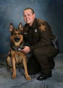 Officer Kruger with K-9 Baron Elkhart County Sheriffs Dept.