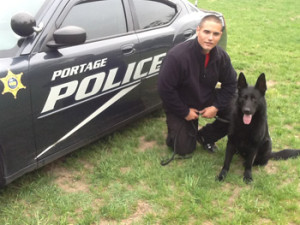 K9 Bomber with Officer K Lerch Portage PD