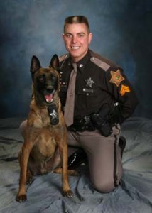 Sgt. Mike McHenry with K-9 Falco Elkhart County Sheriffs Dept.