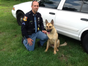 Officer Quasney and K-9 Ranger of the Gary Indiana Police Department