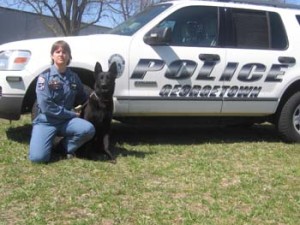 Teresa Hollon and K-9 Boss Georgetown Kentucky Police Department