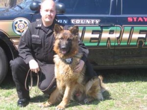 Deputy Tim Jeffers with K-9 Jax Newton County Sheriffs Dept. Missouri