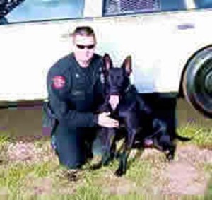 Officer Jim Wilson with K-9 Max Hillsdale, Ill. Police Department